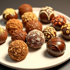 chocolate balls on a plate