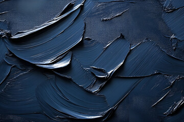 A high-quality oil paint texture in rich dark blue tones, perfect for artistic designs,...