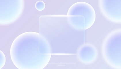 Soft Lavender Glassmorphism Background with Floating Bubbles