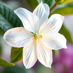 Fototapeta premium white frangipani flower