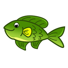  fish vector illustration, vector illustration of  green fish