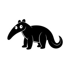 Obraz premium Anteater cartoon vector silhouette