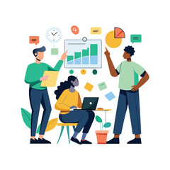 Black people team illustration