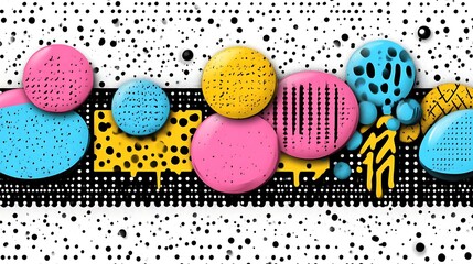 Abstract Colorful Circles Pattern Design