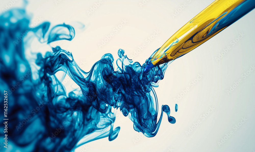 Aufkleber dynamic ink swirls art studio visual arts experiment abstract environment close-up viewpoint creativ