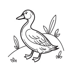 Duck Vector Icon Simple