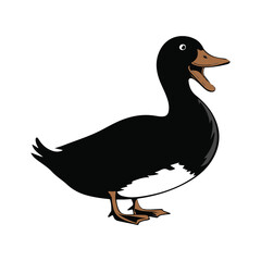 Duck Vector Icon Simple