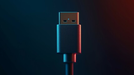 photo of USB socket cable with blank background