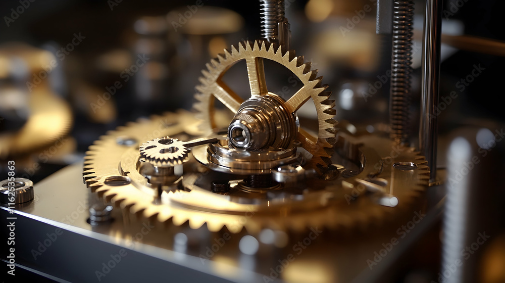 Poster precision engineering the intricate art of gear assembly and maintenance for enhanced mechanical per