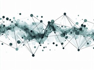 Abstract Network Connection Dots Lines Polygonal Structure
