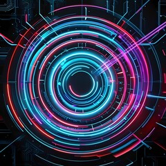 Fototapeta premium marketing technology background fractal burst background