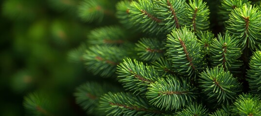 Pine fir spruce tree leaf. Generative AI technology.	
