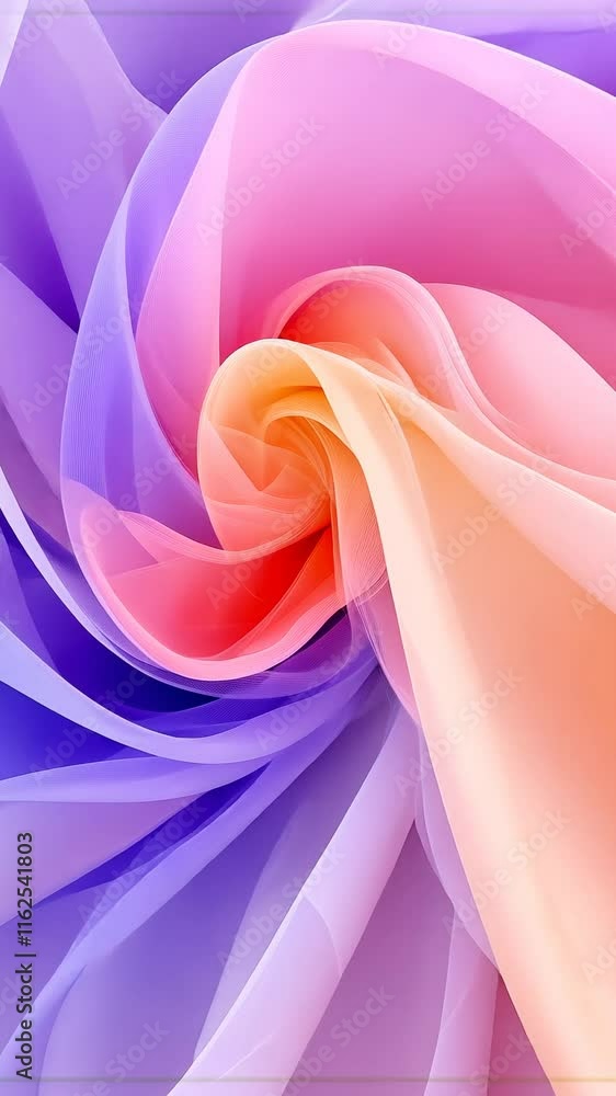Poster abstract colorful flowing fabric with gradient