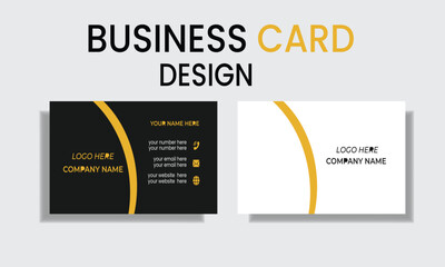 
business card design . double sided business card template modern and clean style