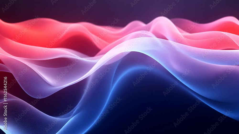 Aufkleber abstract colorful waves with gradient effect in