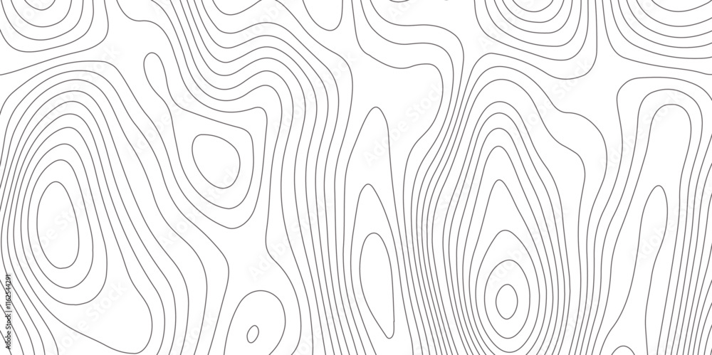 Poster abstract design seamless pattern with line topographic map. geographic mountain relief. retro topogr