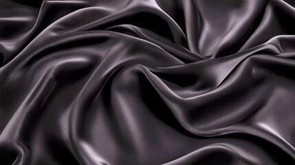 Obraz premium Elegant Dark Gray Silk Fabric Drape Background Texture