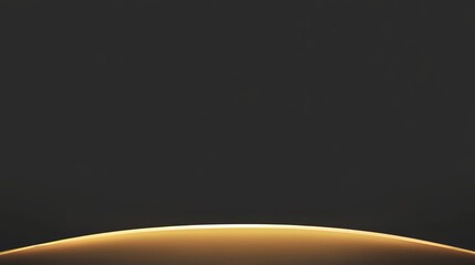 Minimalist Horizon with Soft Glow on Dark Background