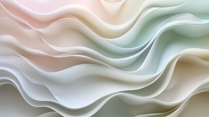 Obraz premium Abstract Pastel Waves Flowing Seamlessly