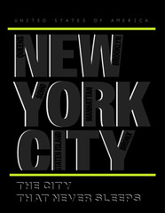 MANHATTAN,DOWNTOWN,NEW YORK CITY ,slogan graphic for t-shirt,vector