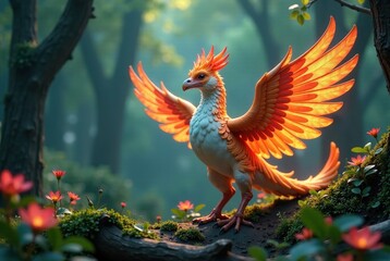 Majestic Forest Creature, Mystical Dream Landscape