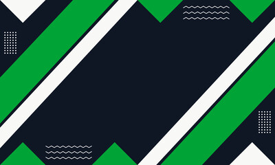 Dynamic Geometric Green and Black Abstract Background. For Design Template