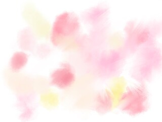 ピンクのカラフルなふわっとした水彩パステル背景イラスト
