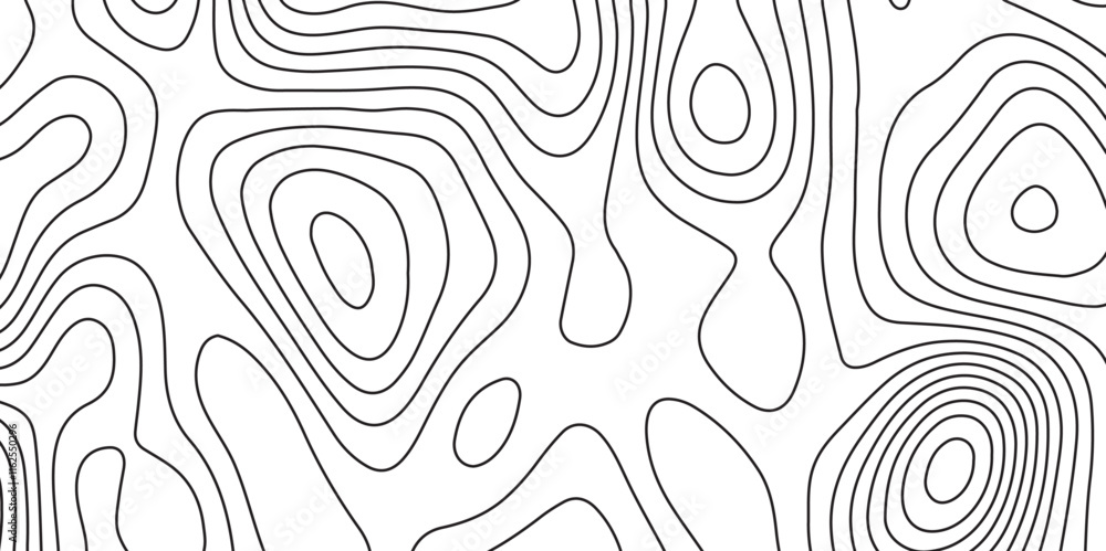Poster abstract design seamless pattern with line topographic map. geographic mountain relief. retro topogr
