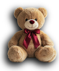 Cute teddy bear soft toy with the red ribbon 2