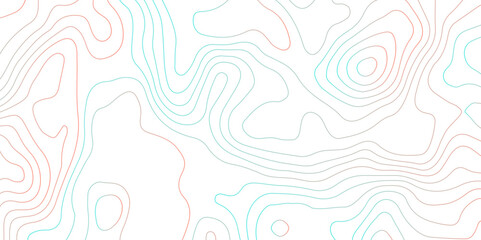 Abstract design seamless pattern with line topographic map. geographic mountain relief. retro topographic map. geographic contour map grid backdrop paper texture. terrain path isolated on background.	