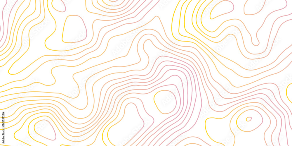 Aufkleber abstract design seamless pattern with line topographic map. geographic mountain relief. retro topogr