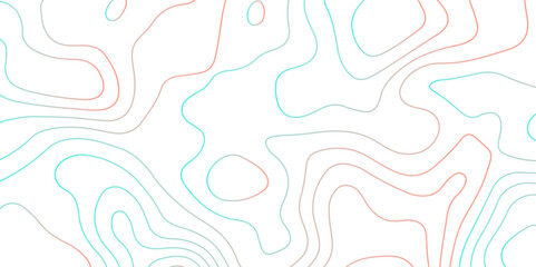 Abstract design seamless pattern with line topographic map. geographic mountain relief. retro topographic map. geographic contour map grid backdrop paper texture. terrain path isolated on background.	