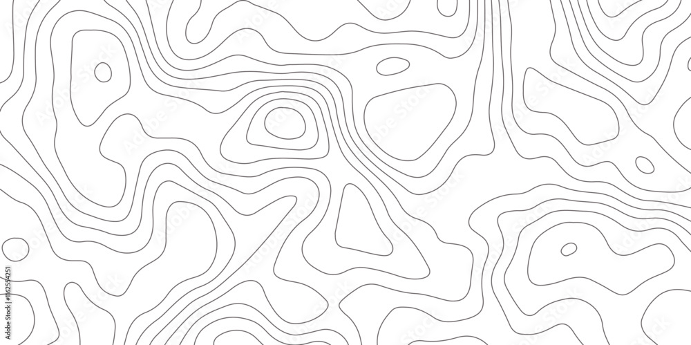 Poster abstract design seamless pattern with line topographic map. geographic mountain relief. retro topogr