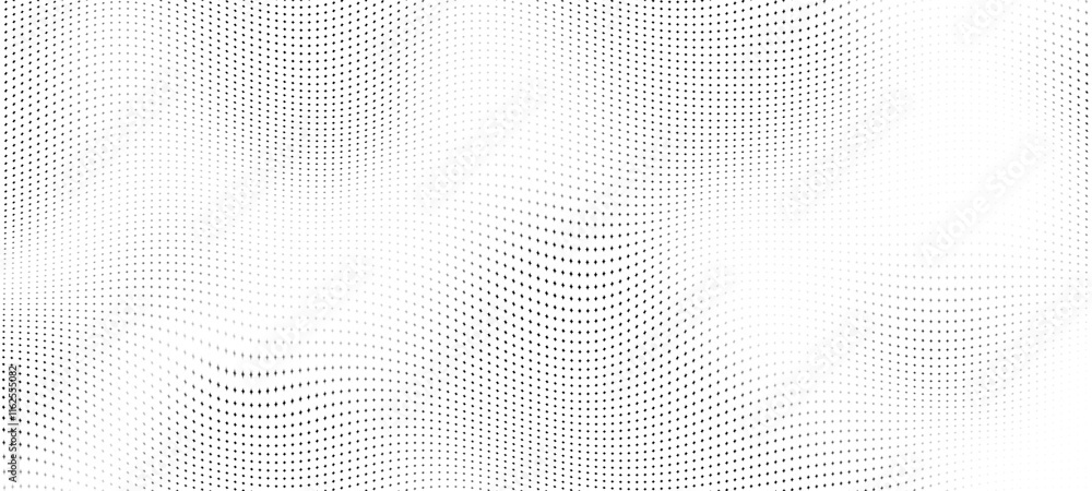 Poster abstract digital wave of particles. futuristic point wave. technology background