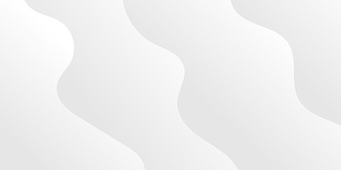 Abstract minimalistic white paper wave curve lines banner background design.
