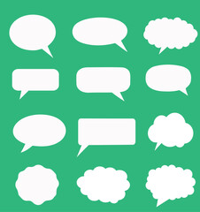 Set of speech bubbles or chat bubbles doodles hand drawn