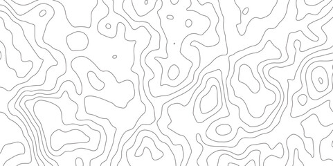 Fototapeta premium Abstract design seamless pattern with line topographic map. geographic mountain relief. retro topographic map. geographic contour map grid backdrop paper texture. terrain path isolated on background. 