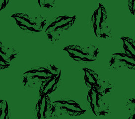 Abstract water color black seamless patterns