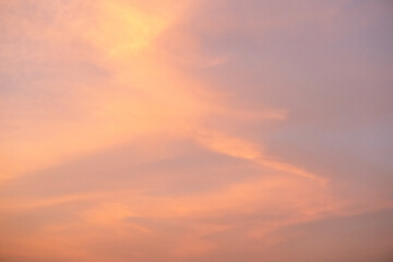 Beautiful sunset sky with cloud.