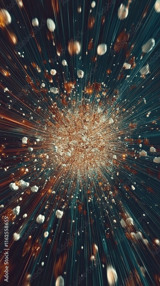 Poster Exploring a Vibrant Universe Bursting With Energy and Celestial Wonders in a Captivating Journey