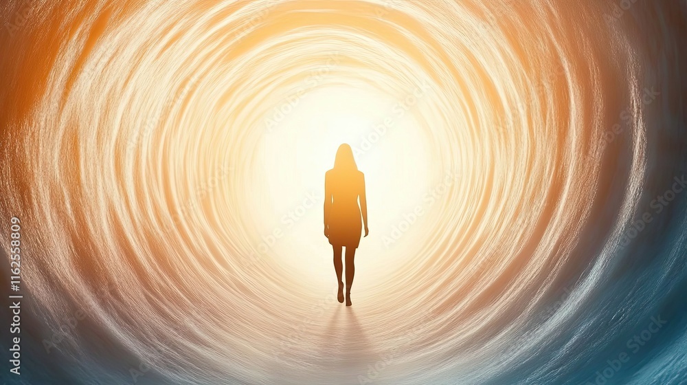 Poster Journey Through a Closed Universe of Light and Transformation in a Surreal Atmosphere