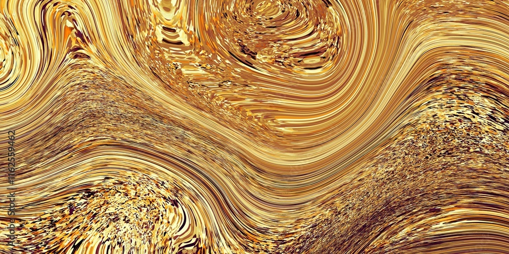Poster gold fluid art marbling paint textured background abstract golden waves experience the captivating d