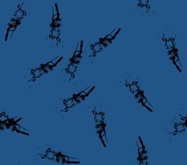 Abstract water color black seamless patterns