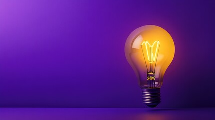 Light bulb on violet