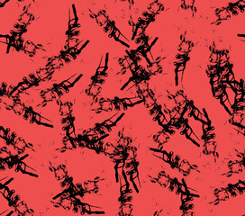 Abstract water color black seamless patterns