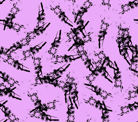 Abstract water color black seamless patterns