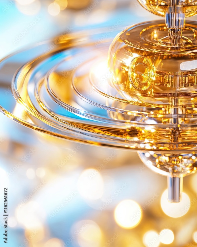 Poster Intricate Design of a Quantum Computer Component Showcasing Glowing Elements and High-Tech Features