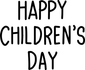 children day text handwriting freehand illustration