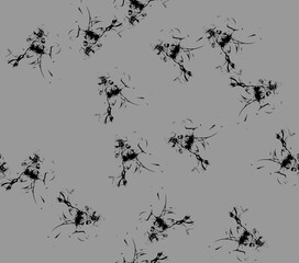 Abstract water color black seamless patterns