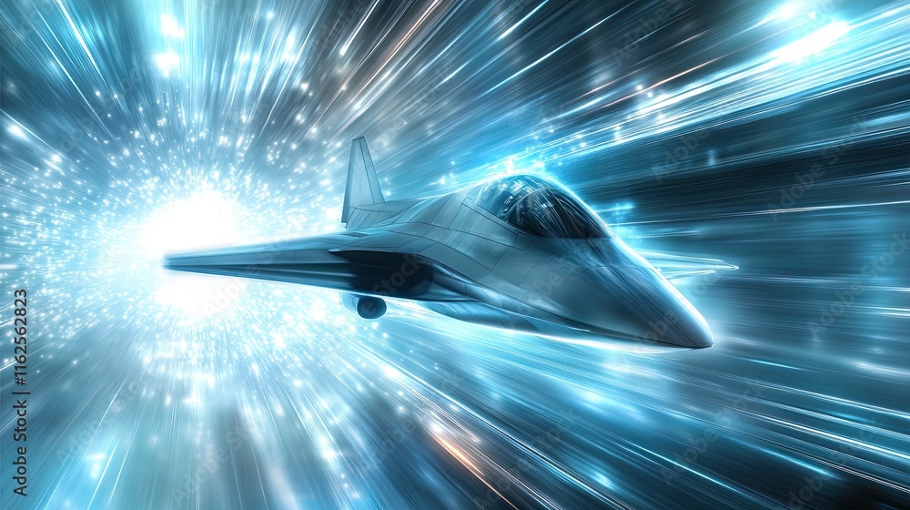 Poster exploring the depths of space with a futuristic sound rocket in a vibrant cosmic journey